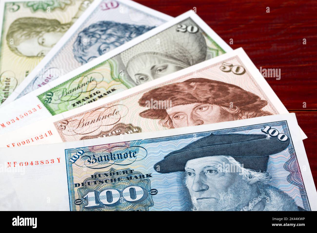 Old Germany money - Mark - a business background Stock Photo