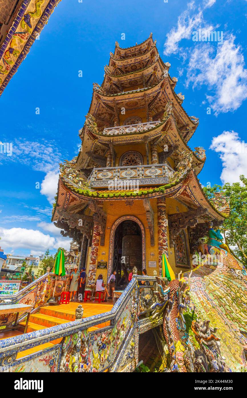 Linh Phuoc Pagoda, Dalat, Lam Dong Province, Vietnam Stock Photo