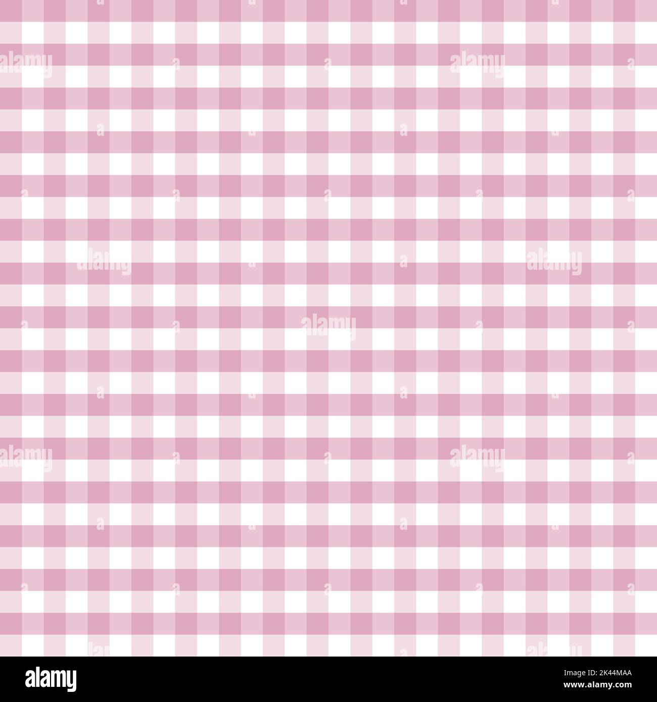 Pink Gingham pattern for clothes, tablecloths, plaid, shirts, dresses, paper, blankets, bedding, quilts and textile products. Vector illustration. Stock Vector