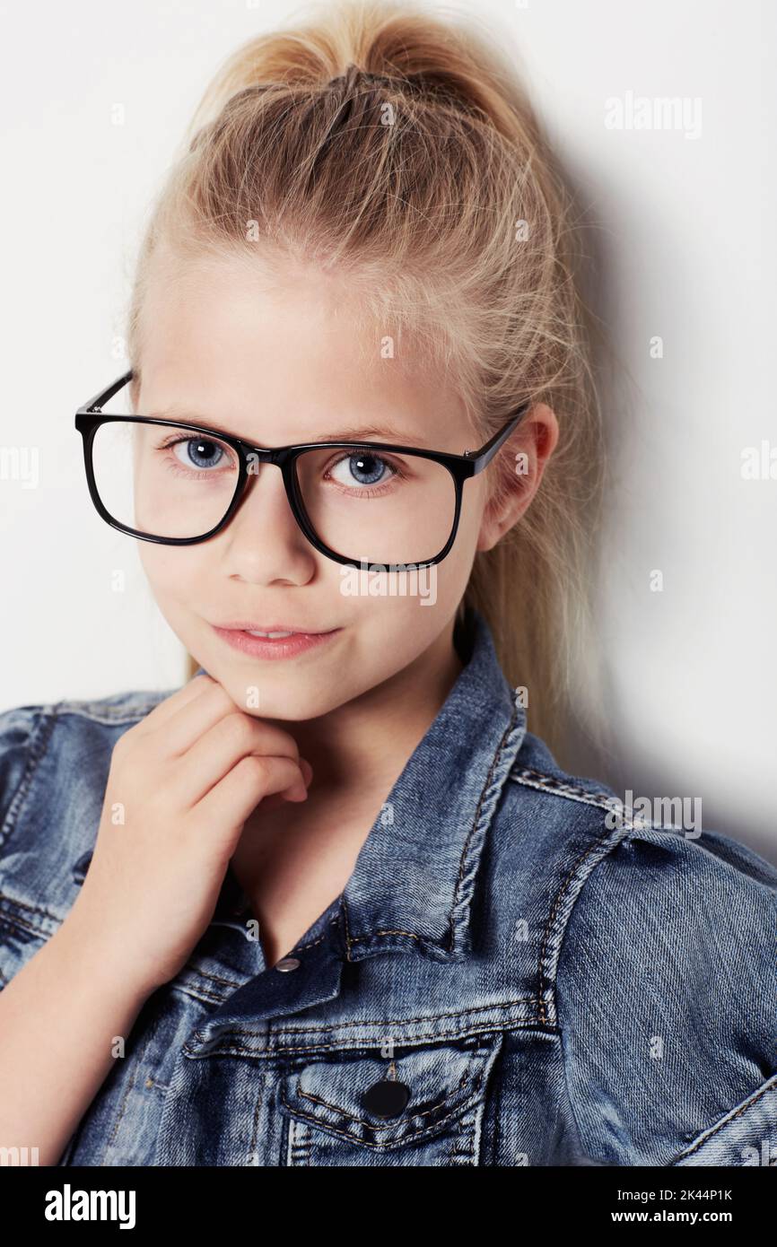 Young and stylish. Portrait of a young girl posing in the studio. Stock Photo