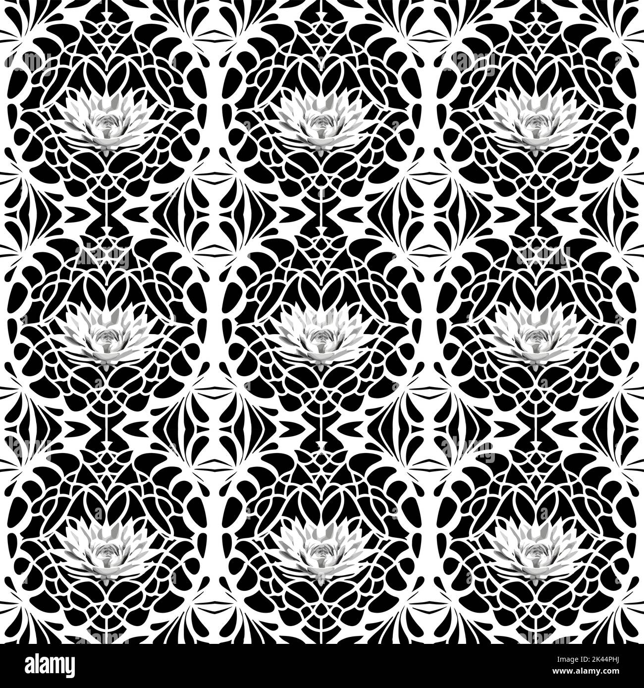 Seamless vector line art pattern made of black sketchy lines hand drawn ...