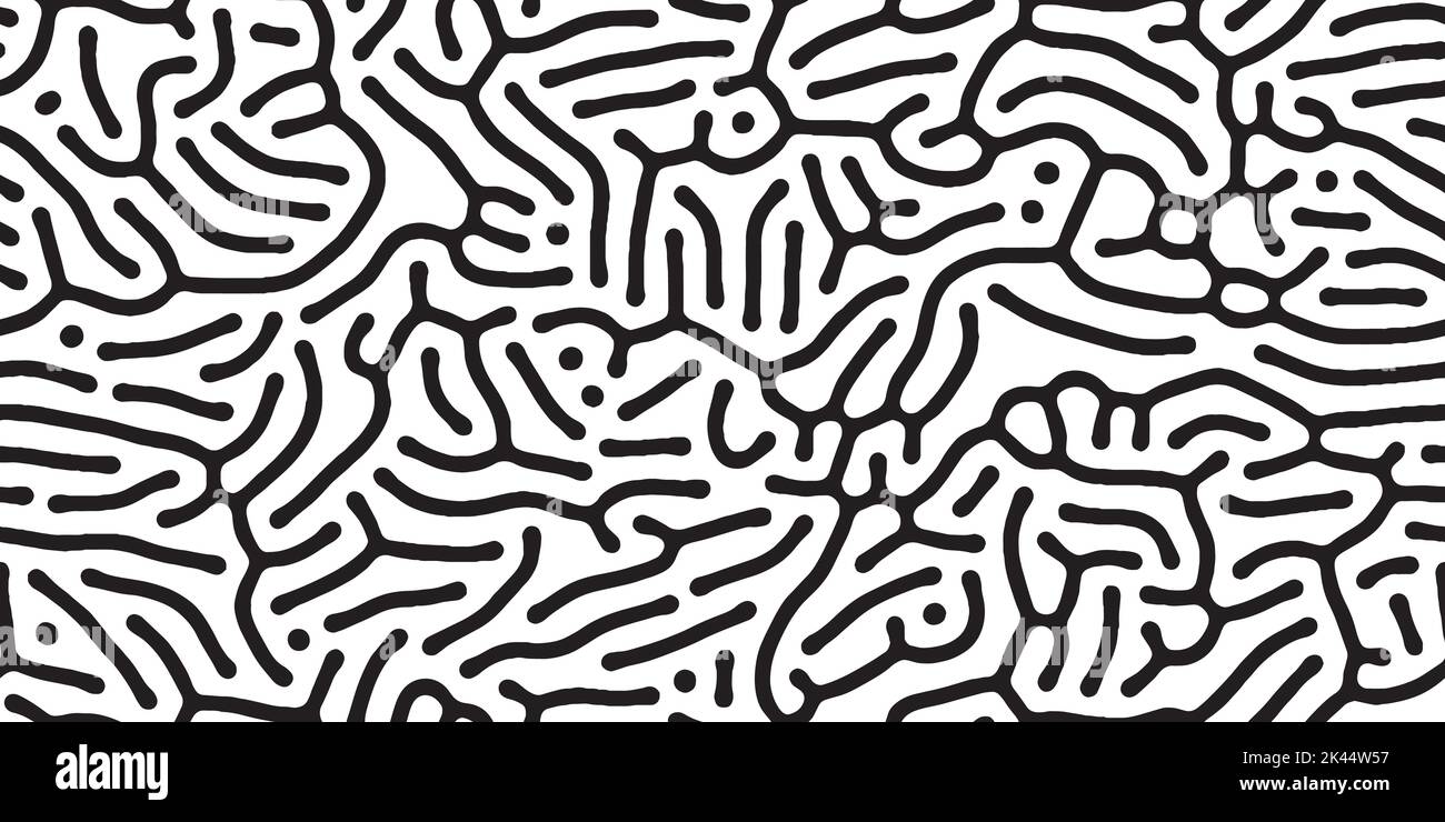 Abstract organic seamless pattern in black and white Stock Vector Image ...