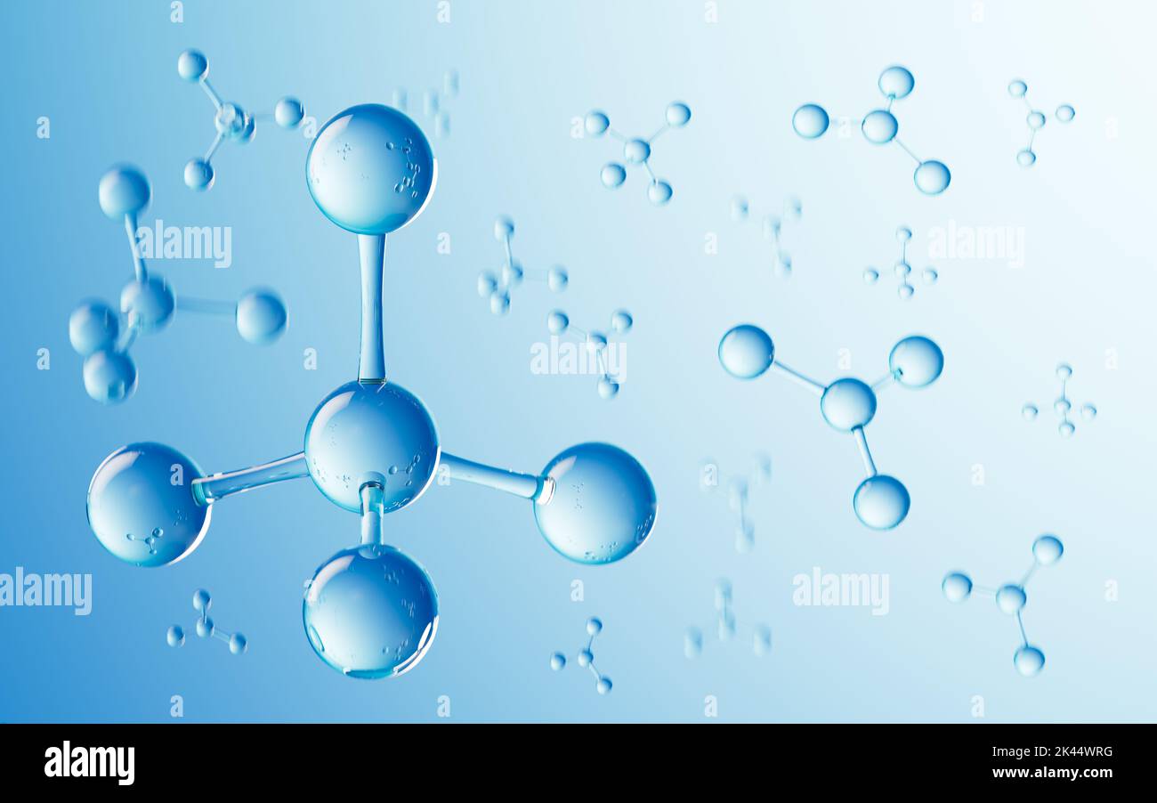 Biotech Structure Molecular structure of glass, biotechnology concept, 3d rendering ...
