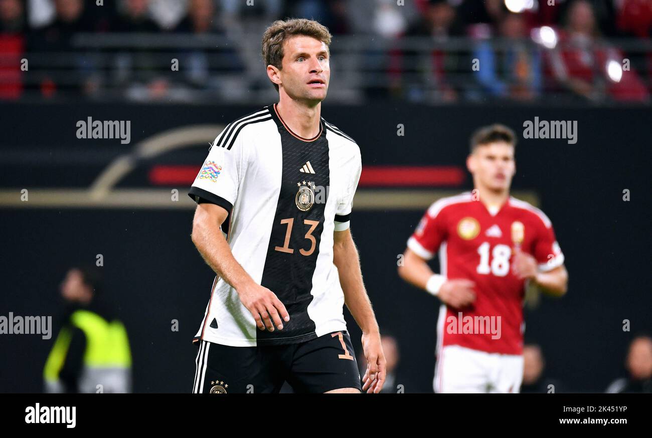 Football, Germany, Men, Nations League, Red Bull Arena Leipzig; Germany vs Hungary; Thomas Müller Stock Photo