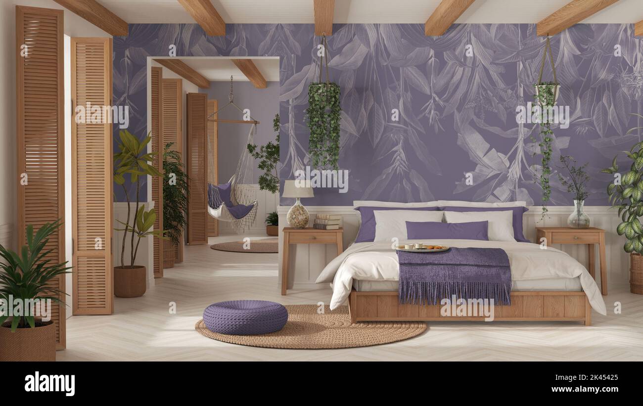 Purple Bohemian Bedroom