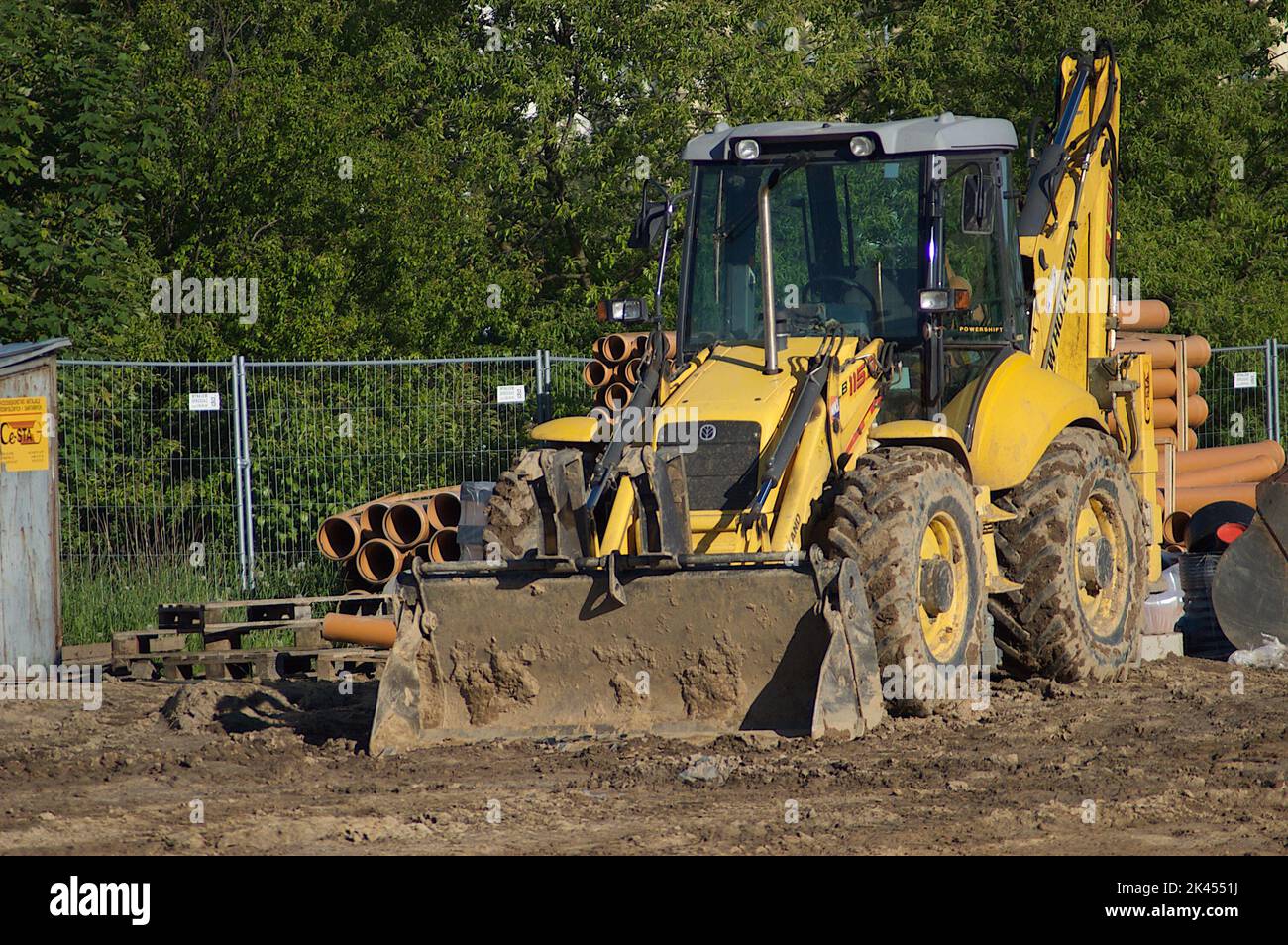 Heavy Equipment Backhoe and Dump Truck Stock Image Stock Photo Alamy