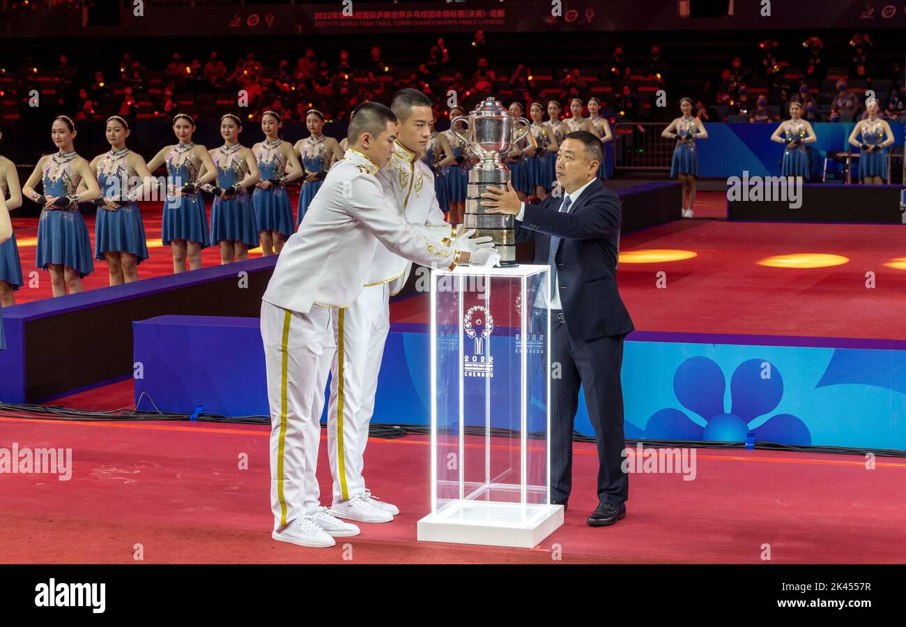 CHENGDU, CHINA SEPTEMBER 29, 2022 President of Chinese Table Tennis