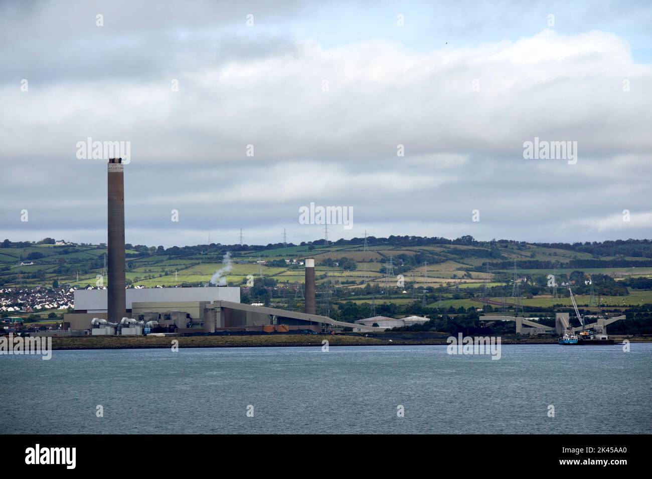 kilroot coal and oil power station on the shores of belfast lough county antrim northern ireland uk Stock Photo