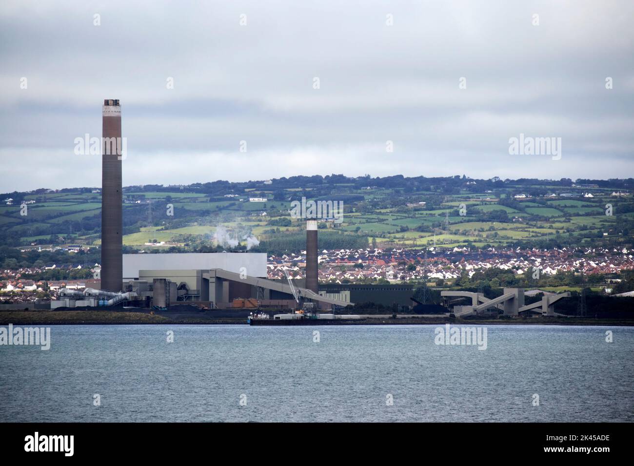 kilroot coal and oil power station on the shores of belfast lough county antrim northern ireland uk Stock Photo
