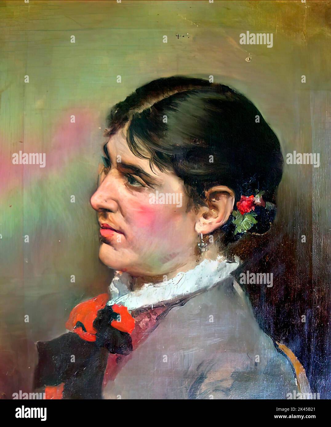 Lorenza Cobián, pintada por José María Fenollera, hacia 1890. Stock Photo