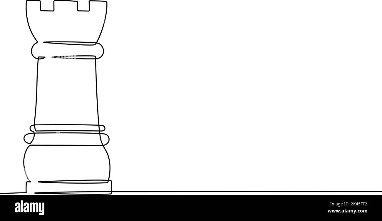 Continuous line drawing Chess pieces king Vector Stock Vector, pieces of  chess drawing