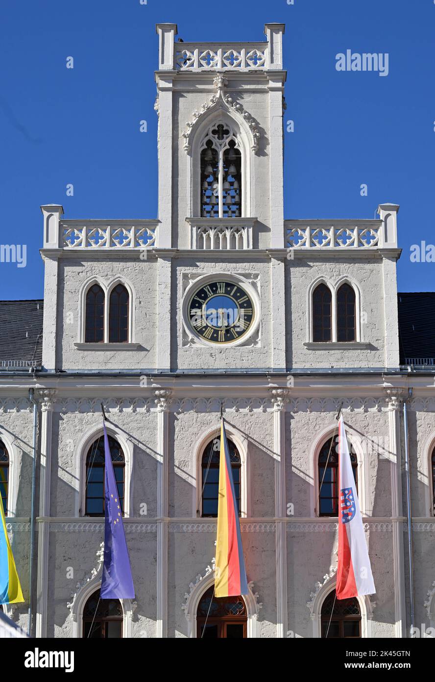 Weimar, Germany. 30th Sep, 2022. Weimar City Hall. After nearly eight