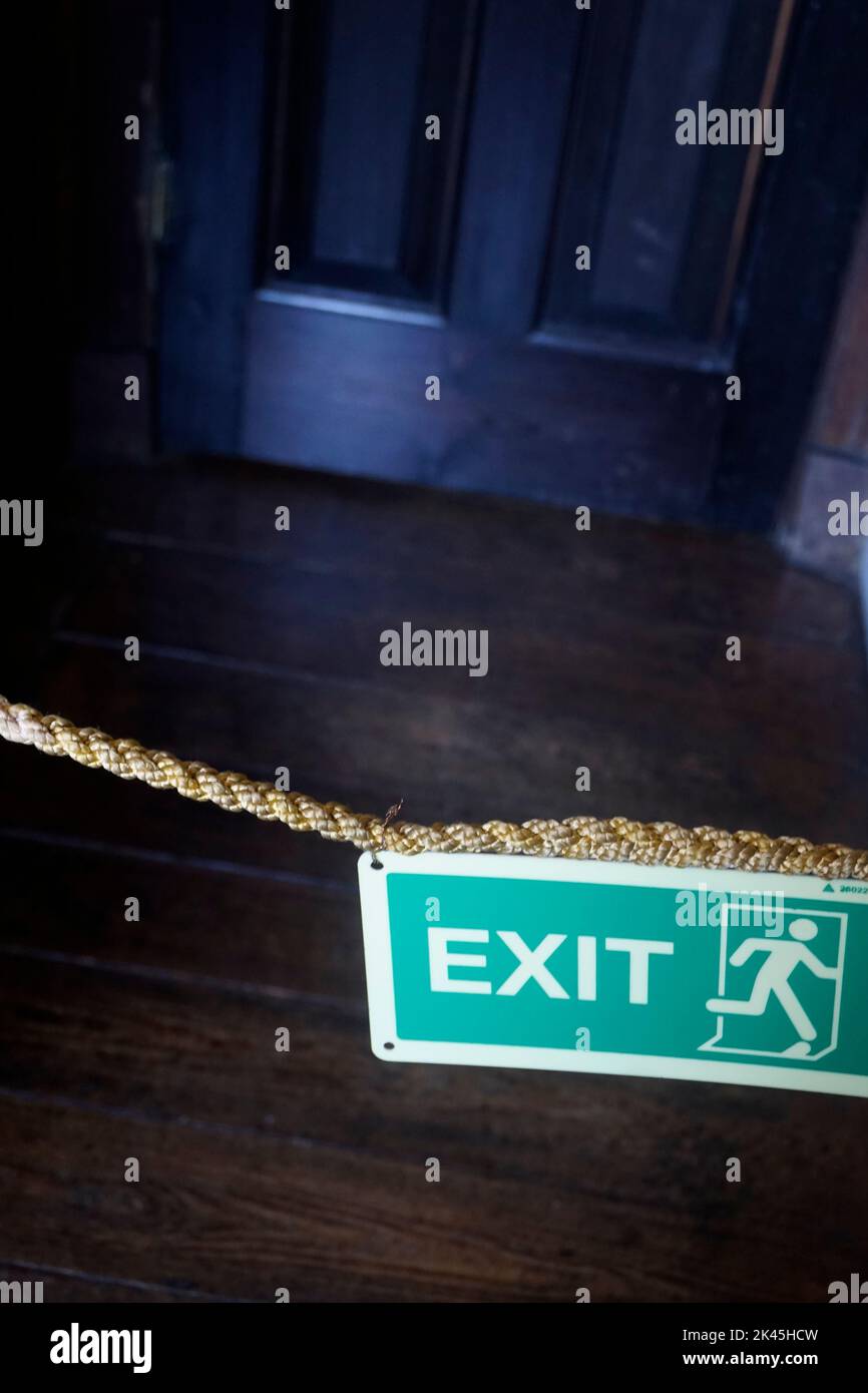 exit sign Stock Photo