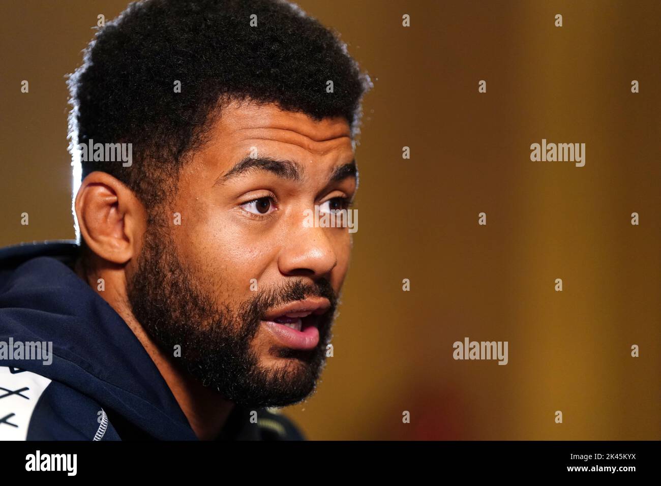 England's Kallum Watkins during a press conference at the Worsley Park ...