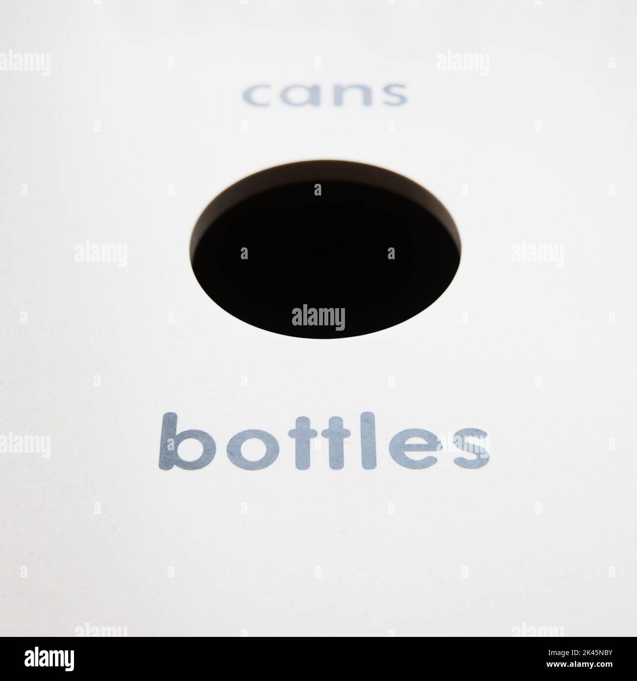 A recycling bin for bottles and cans. Stock Photo