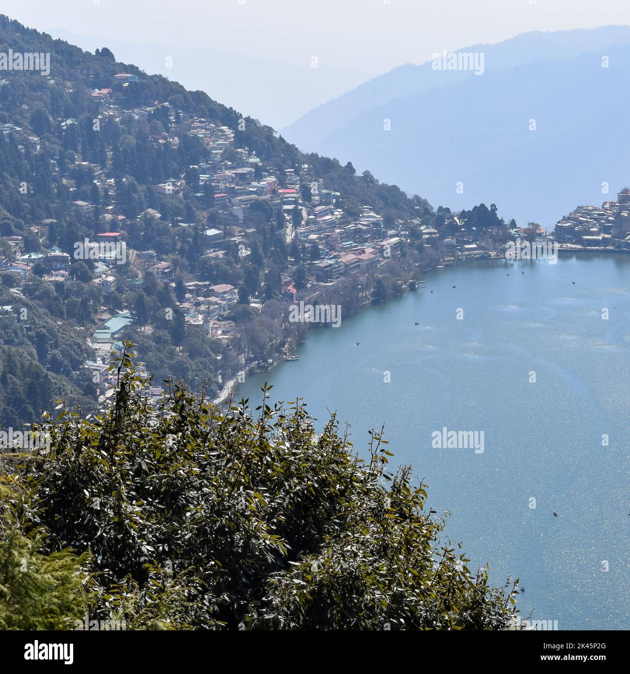 Full View Of Naini Lake During Evening Time Near Mall Road In Nainital full-view-of-naini-lake-during-evening-time-near-mall-road-in-nainital
