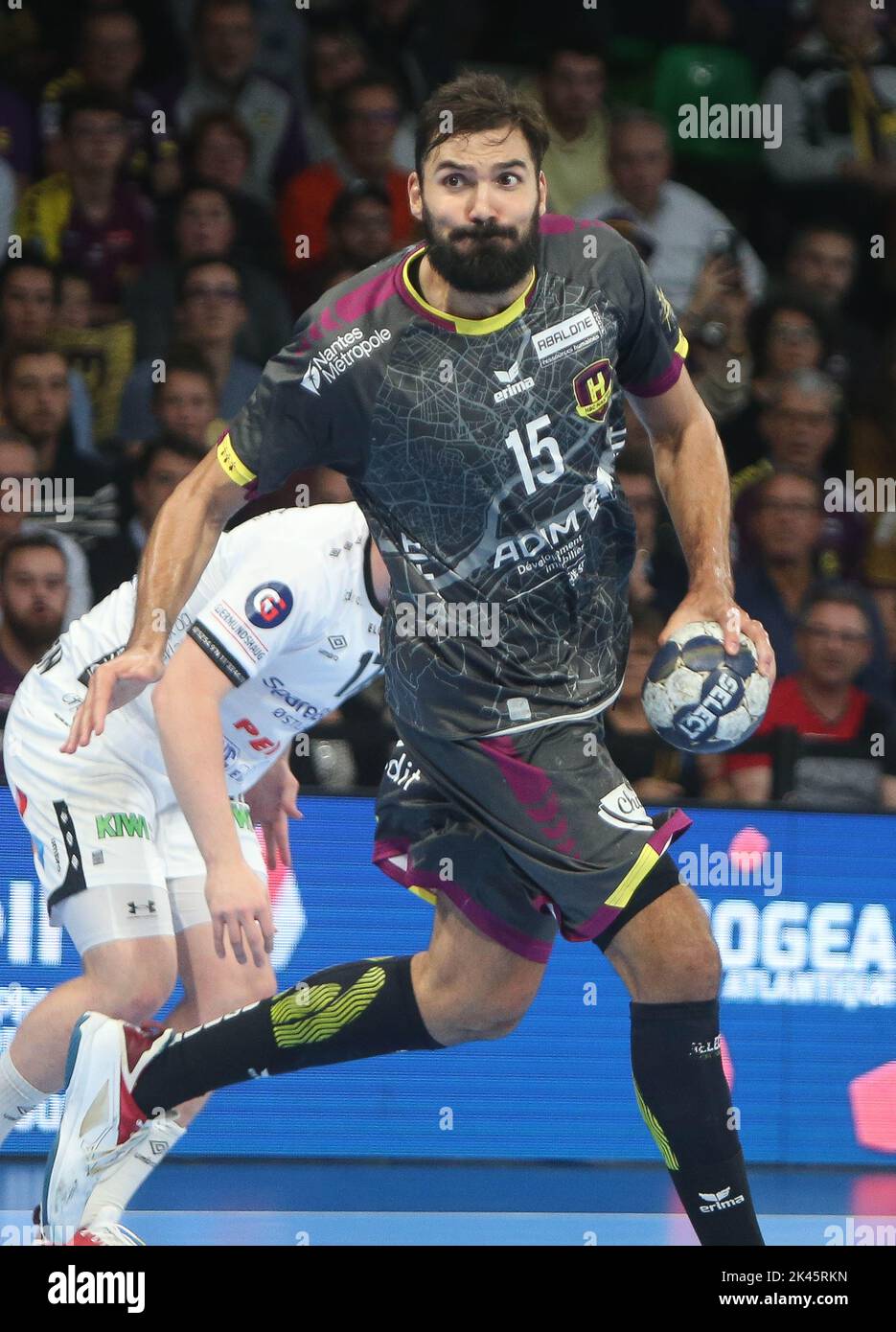 Jorge Maquera Peno of HBC Nantes during the EHF Champions League Handball match between HBC Nantes and Elverum Handball on September 29, 2022 at H Arena in Nantes, France - Photo Laurent Lairys / PANORAMIC Stock Photo