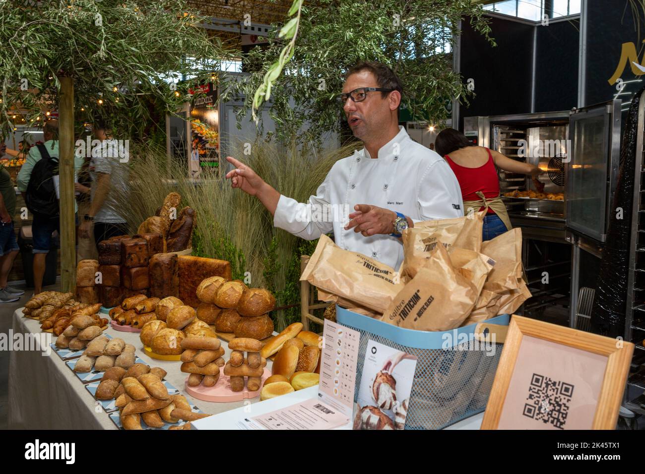 23-09-2022 Alicante spain. artisan bread stand at the Alicante gastronomic fair Stock Photo