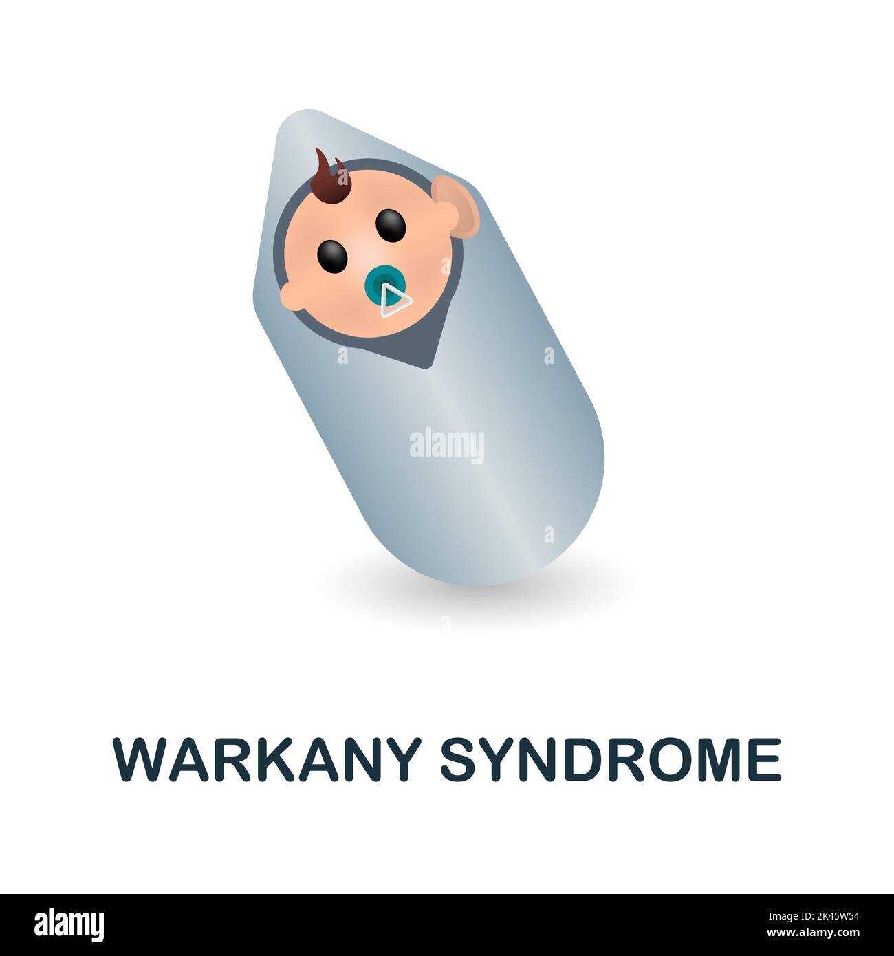Warkany Syndrome icon. 3d illustration from deseases collection. Creative Warkany Syndrome 3d icon for web design, templates, infographics and more Stock Vector