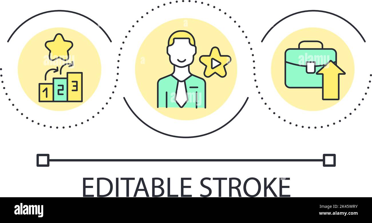 Career development loop concept icon Stock Vector