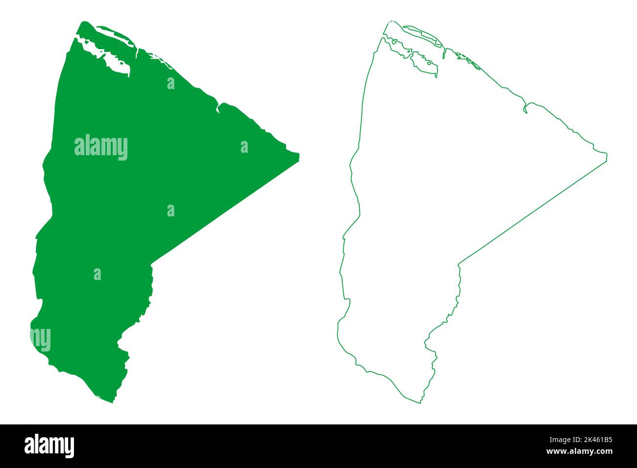 Itarema municipality (Ceará state, Municipalities of Brazil, Federative Republic of Brazil) map vector illustration, scribble sketch Itarema map Stock Vector