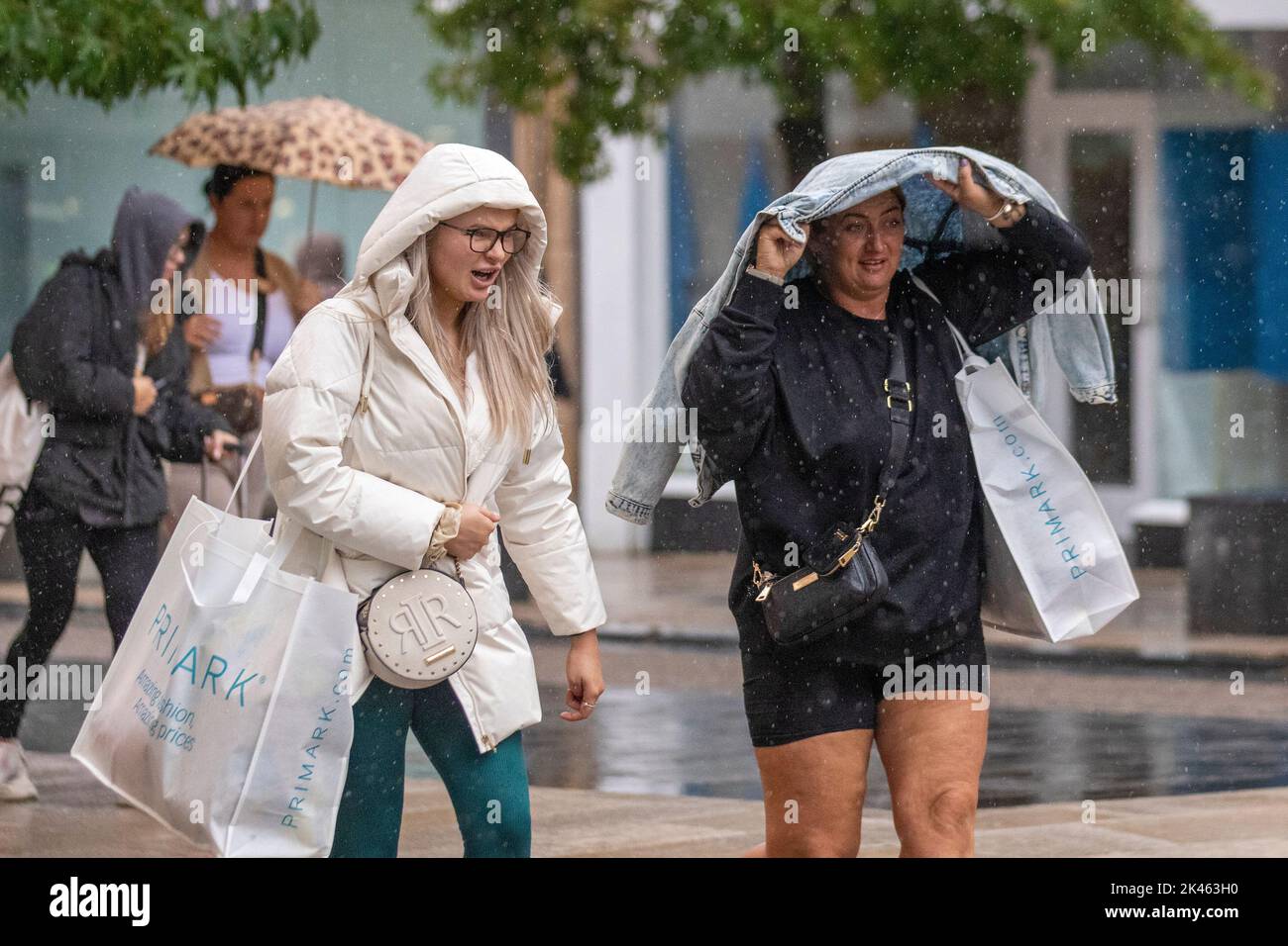 Preston. UK Weather 30 Sep 2022; Lancashire is blasted by strong winds