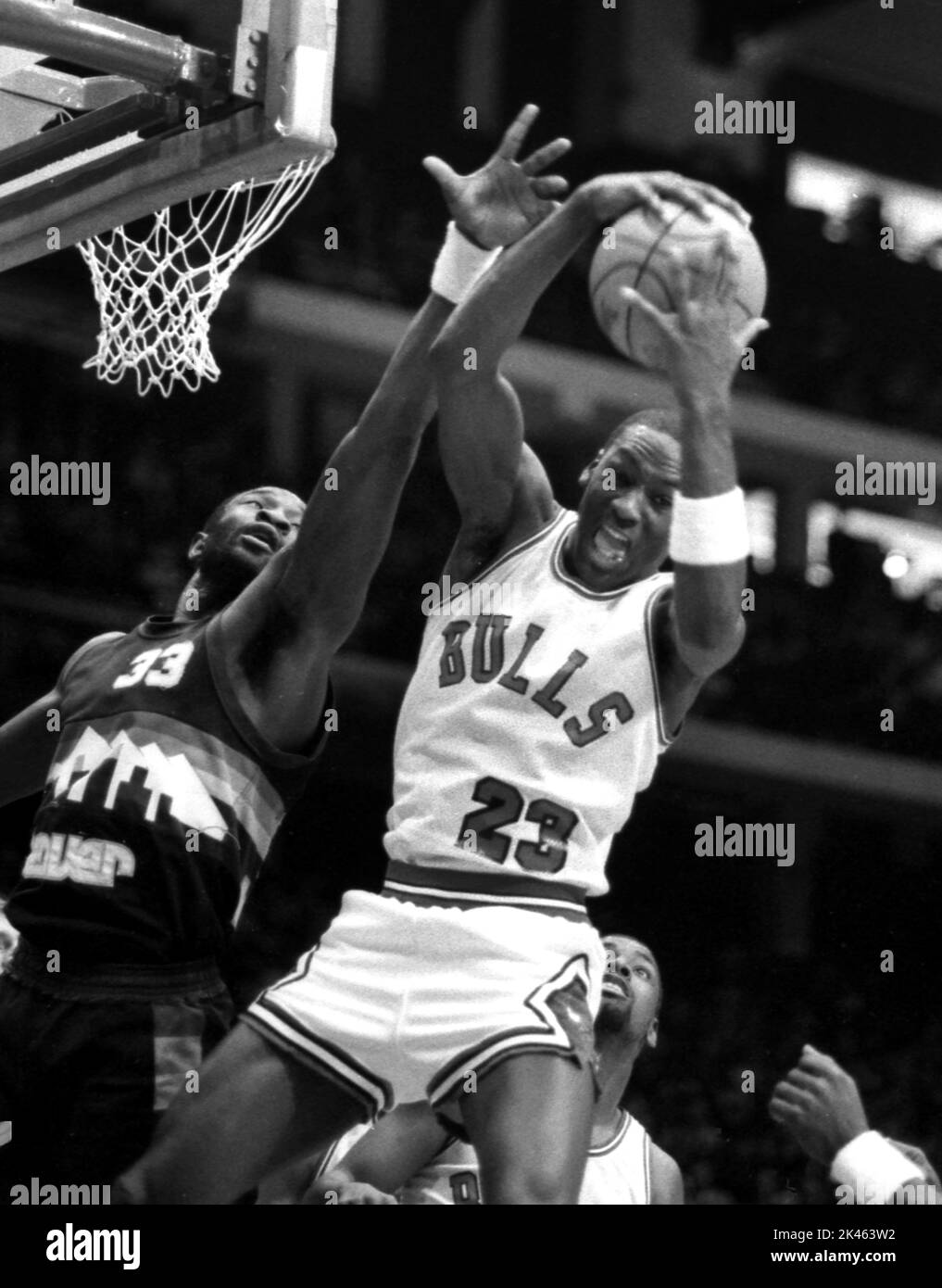 NBA superstar Michael Jordan of the Chicago Bulls Stock Photo