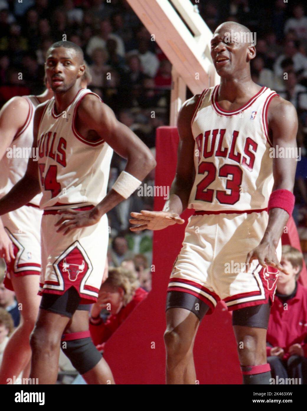 NBA superstar Michael Jordan of the Chicago Bulls Stock Photo