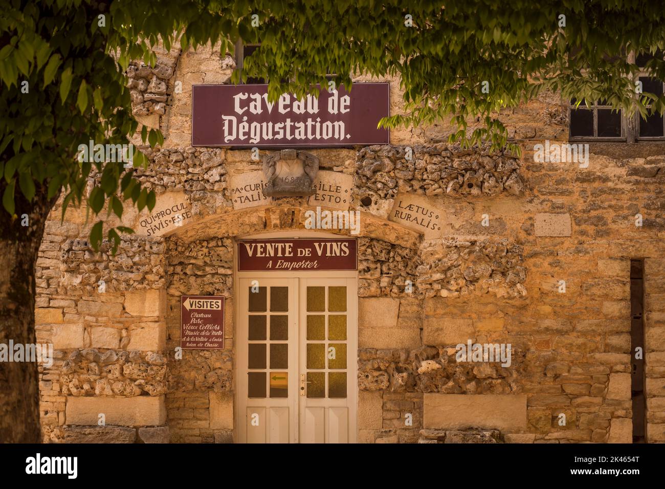 Architectural details of a wine tasting cellar in the village of