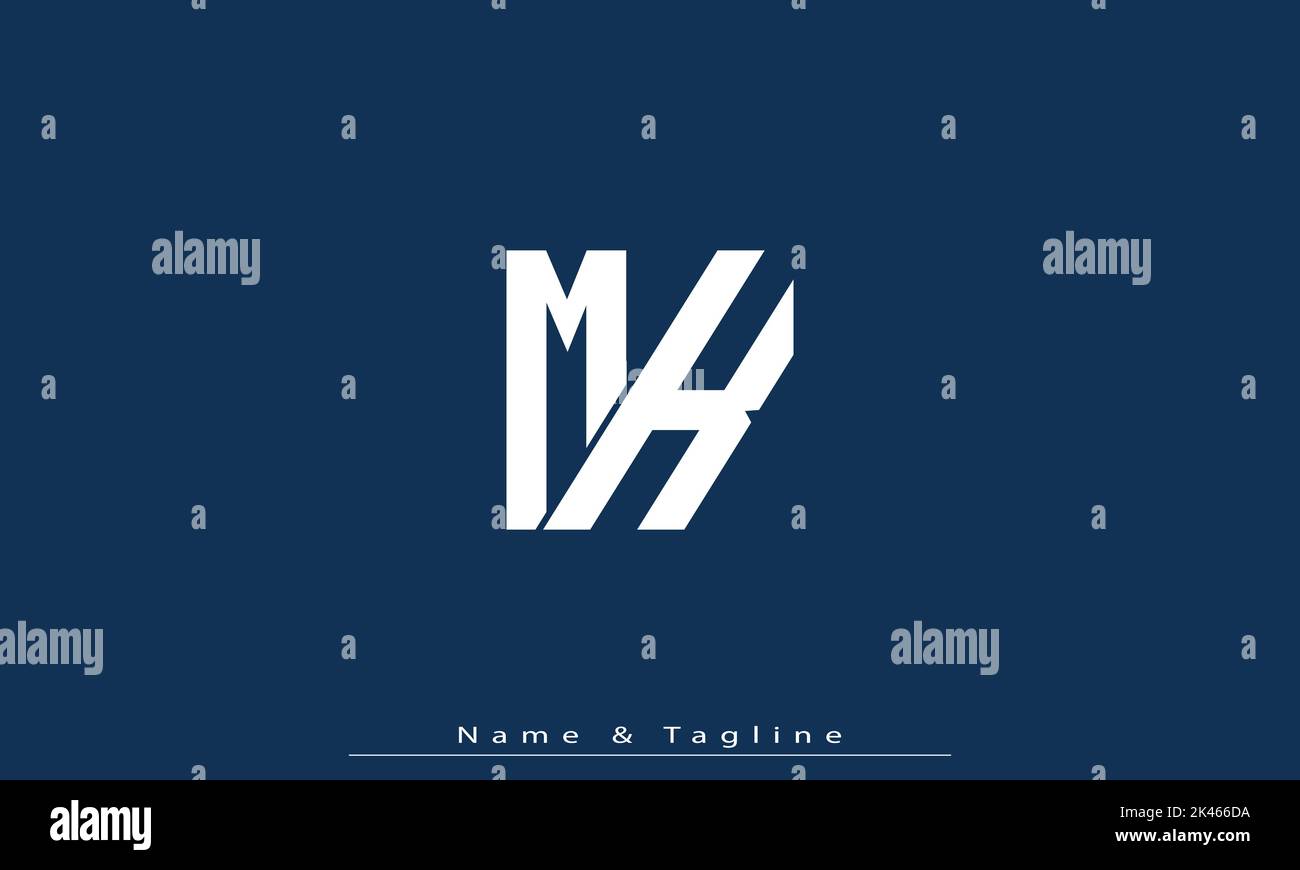 Alphabet letters Initials Monogram logo MK , KM Stock Vector