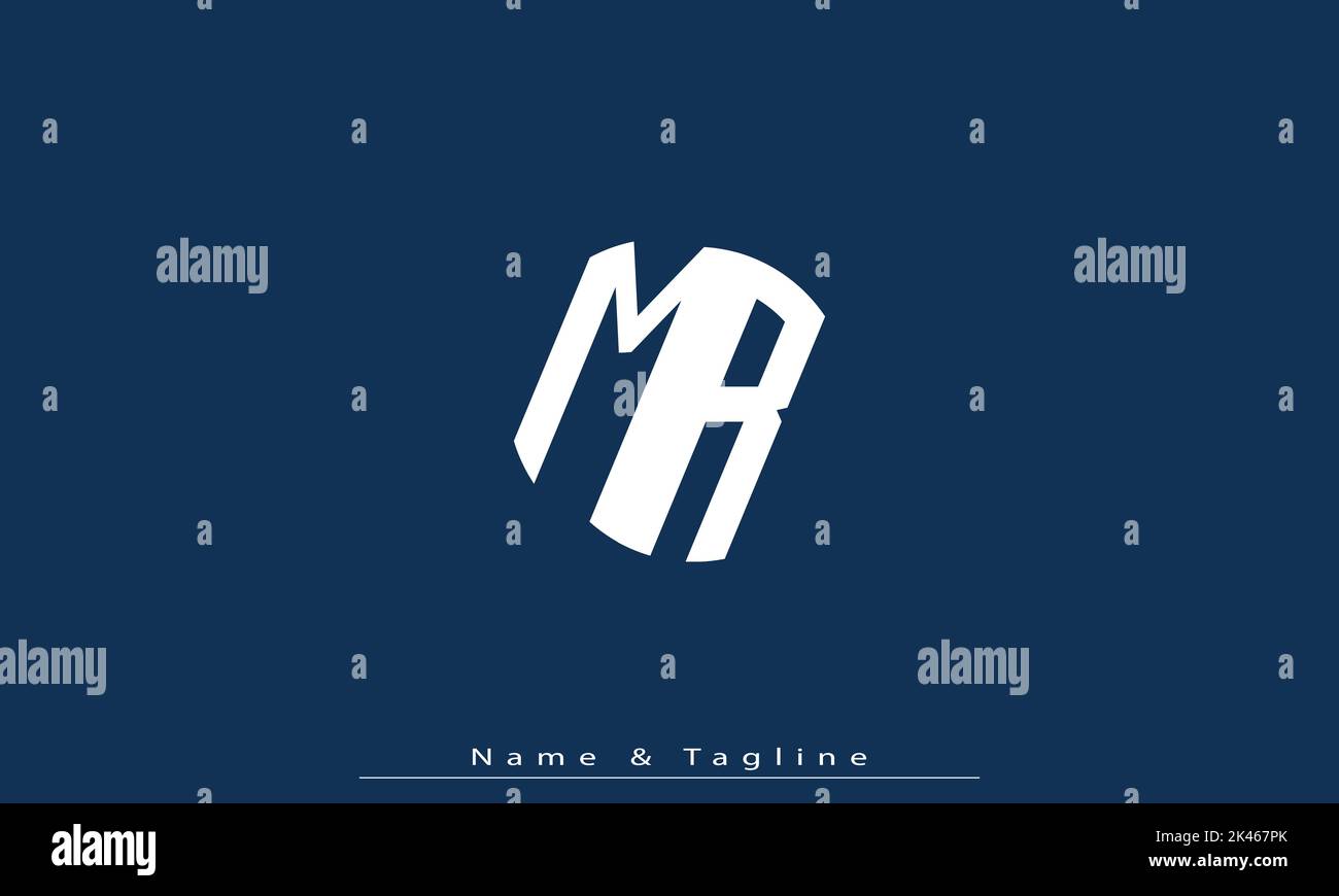Alphabet letters Initials Monogram logo MR , RM Stock Vector