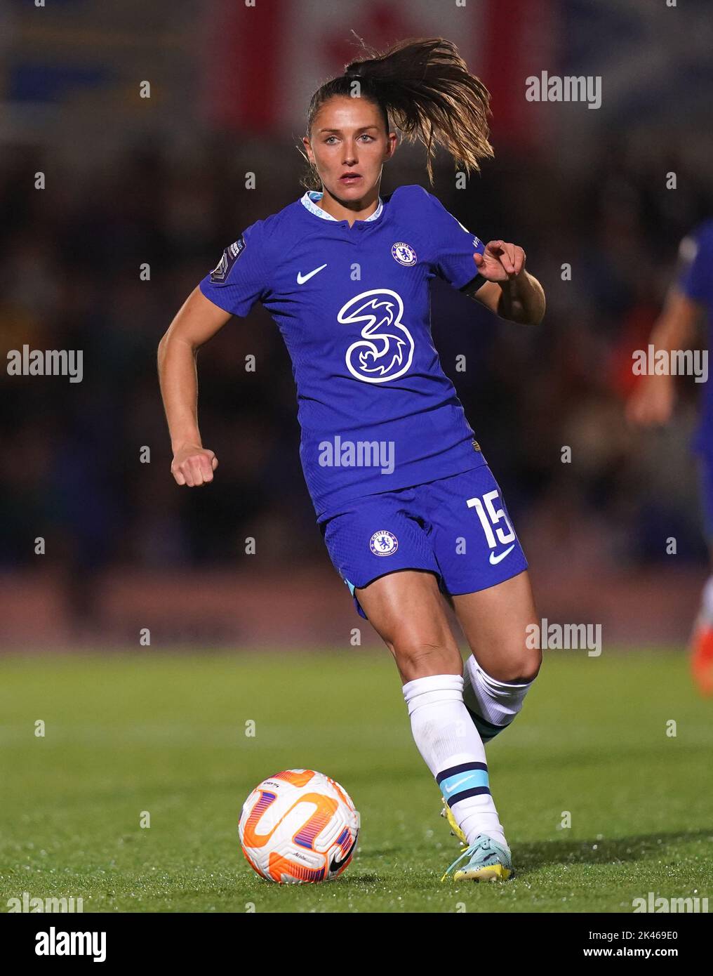 Chelsea's Eve Perisset during the Barclays Women's Super League match at Kingsmeadow, London. Picture date: Wednesday September 28, 2022. Stock Photo