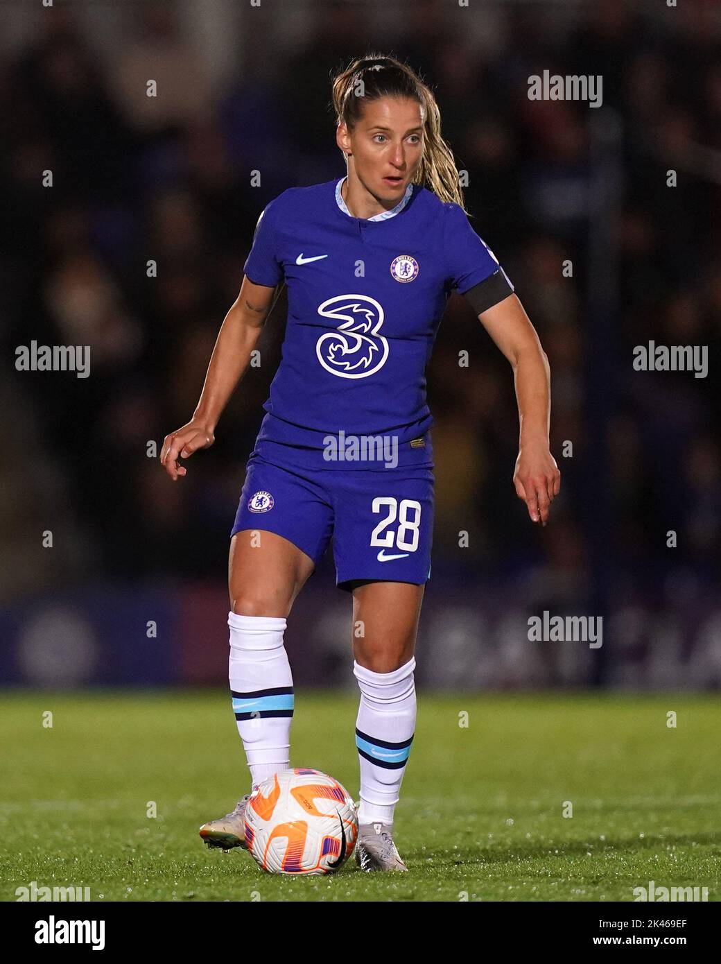 Chelsea's Jelena Cankovic during the Barclays Women's Super League match at Kingsmeadow, London. Picture date: Wednesday September 28, 2022. Stock Photo