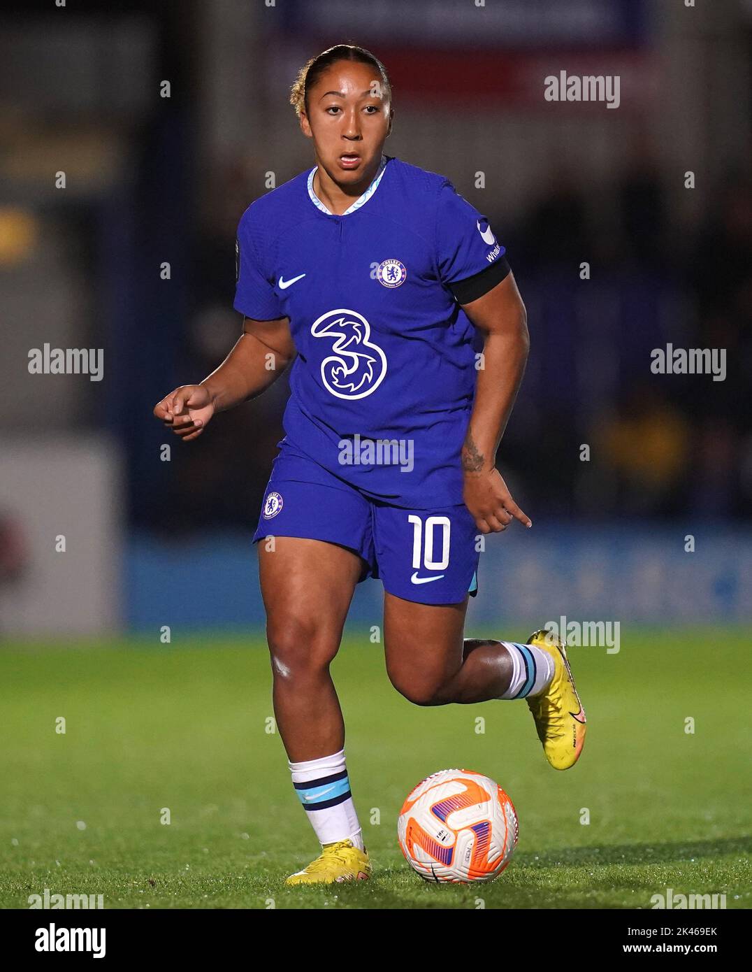Chelsea's Lauren James during the Barclays Women's Super League match at Kingsmeadow, London. Picture date: Wednesday September 28, 2022. Stock Photo