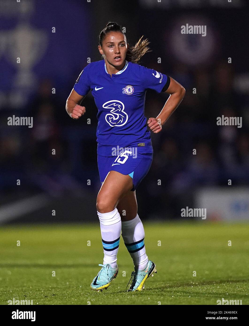 Chelsea's Eve Perisset during the Barclays Women's Super League match at Kingsmeadow, London. Picture date: Wednesday September 28, 2022. Stock Photo