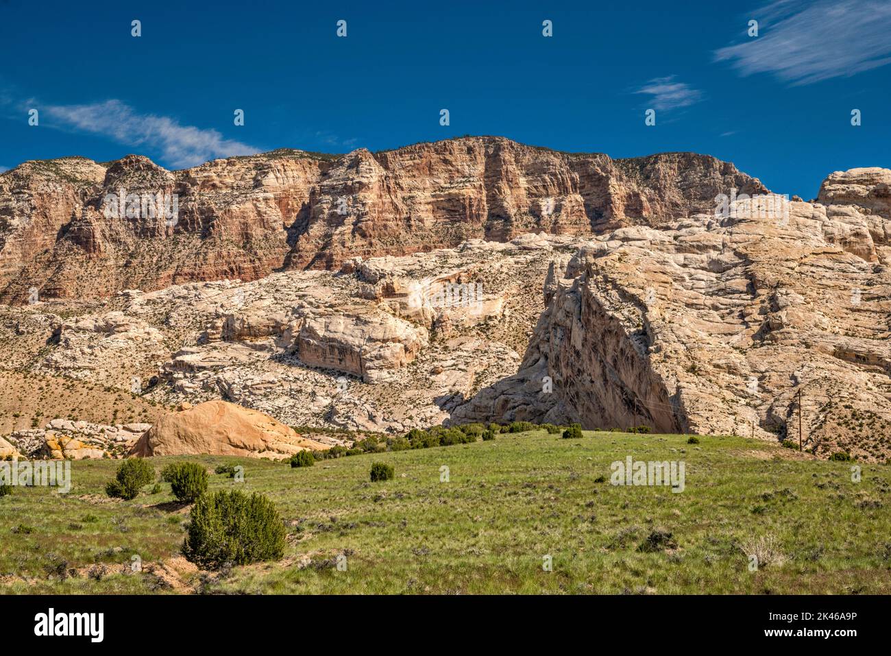 Split Mountain, view from Cub Creek Road, Dinosaur National Monument, Utah, USA Stock Photo