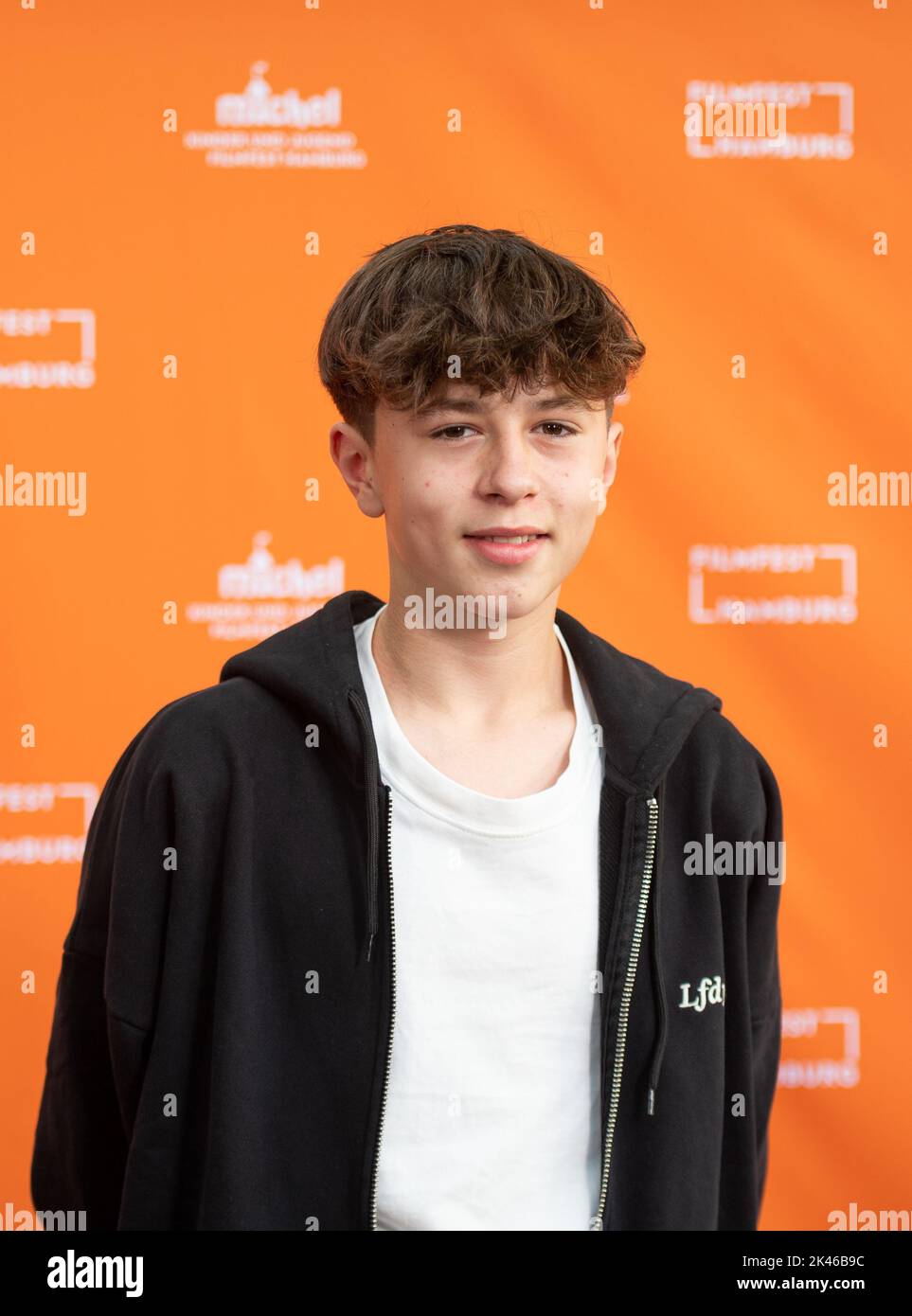 Hamburg, Germany. 30th Sep, 2022. Actor Brooklyn Liebig arrives for the  photocall of the film Lucy is now a gangster as part of the 30th Filmfest  Hamburg. Credit: Daniel ReinhardtdpaAlamy Live News