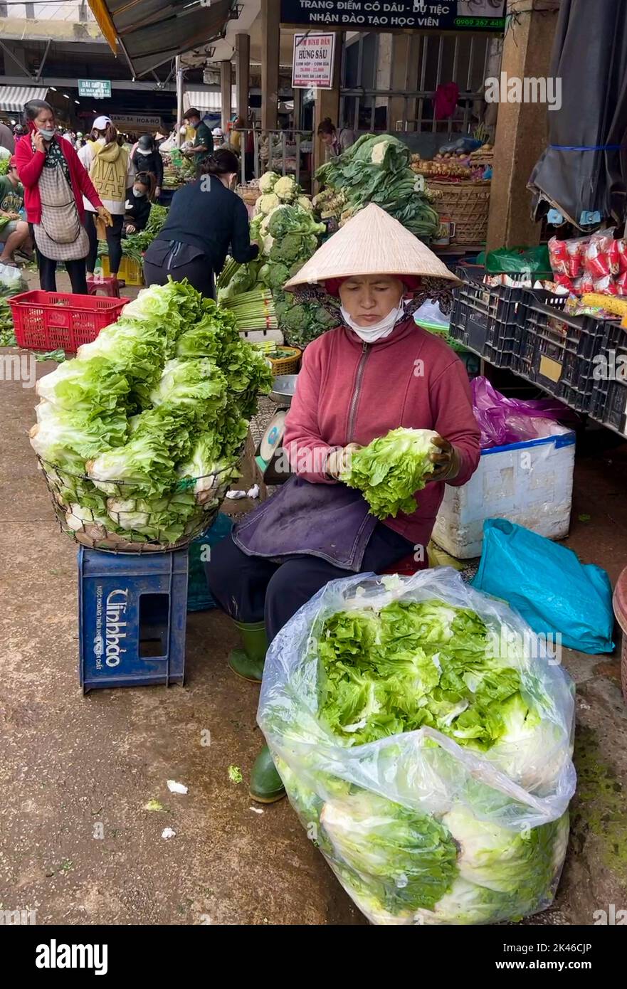 Cho Cay, Dalat Market, Dalat, Lam Dong Province, Vietnam Stock Photo