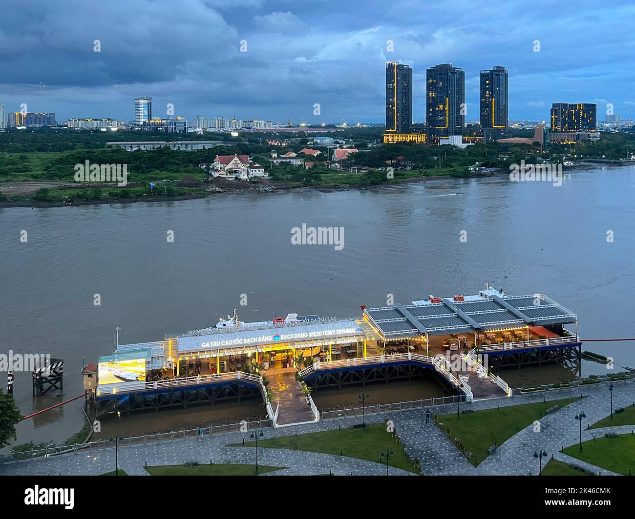 Saigon River, Ho Chi Minh, Saigon, Vietnam Stock Photo