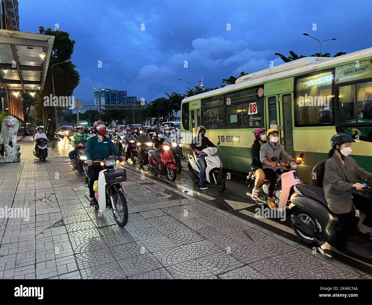 Moped, Ho Chi Minh, Saigon, Vietnam Stock Photo