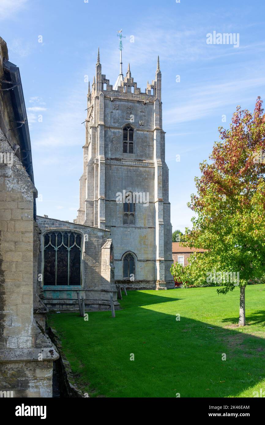 St Peter's Church & Gardens, Church Terrace, Wisbech, Cambridgeshire, England, United Kingdom Stock Photo