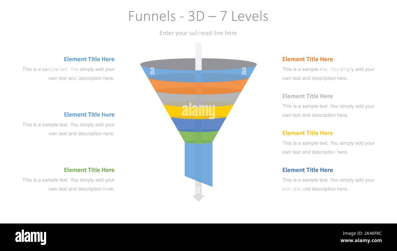 Funnel infographic template vector design can be used for presentation