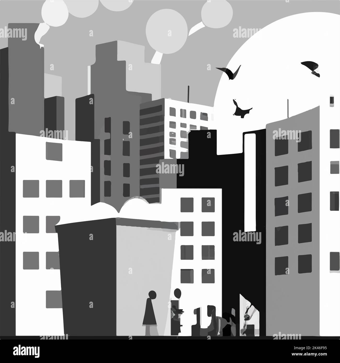 Capital city illustration Stock Photo Alamy