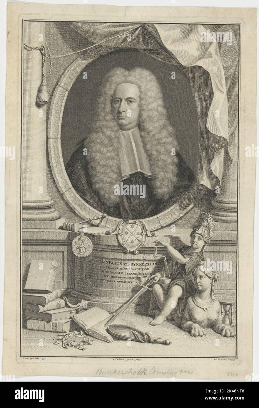 Portrait of Cornelius van Bynkershoek Stock Photo Alamy