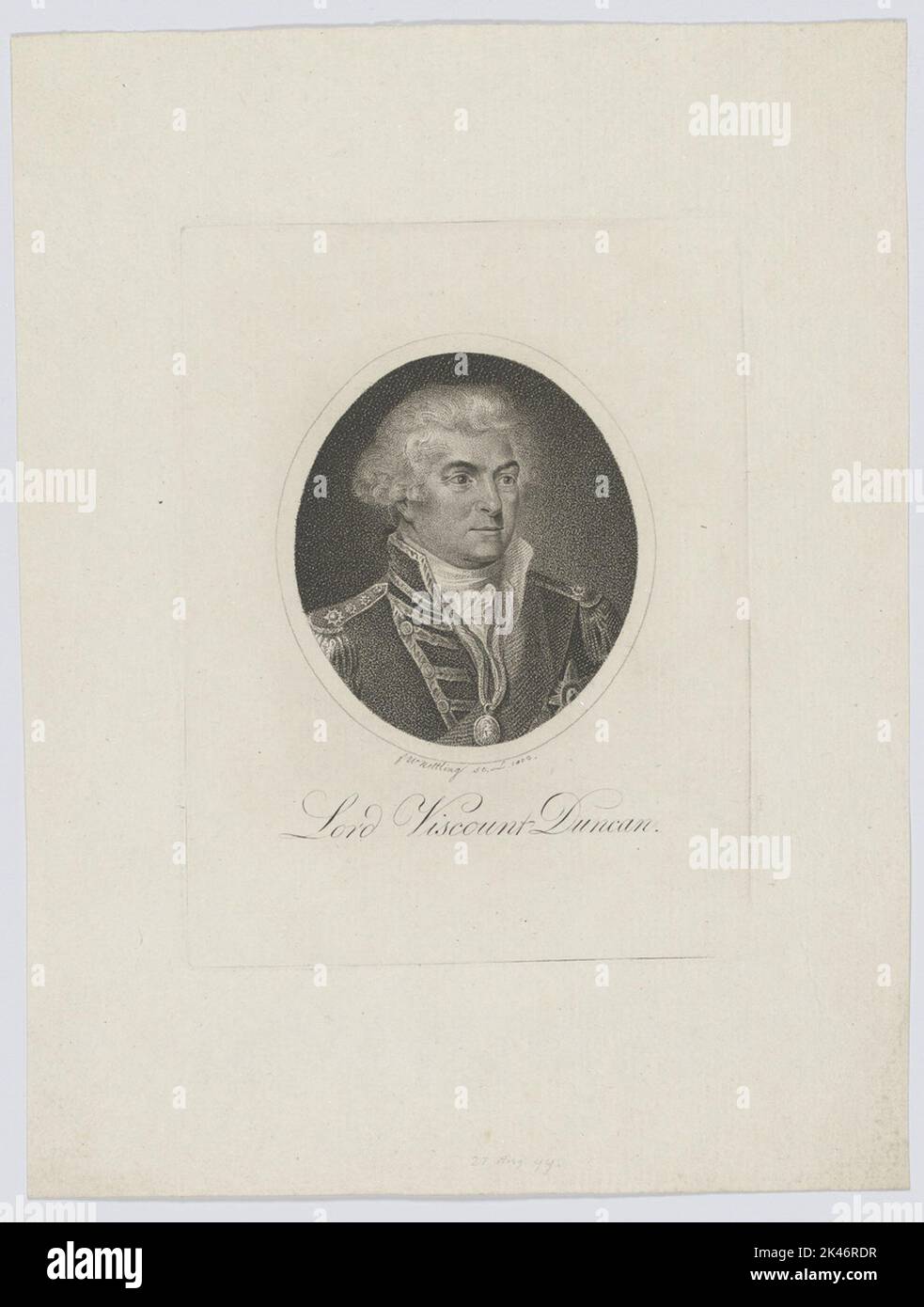 Portrait of the Lord Viscount Duncan Stock Photo Alamy