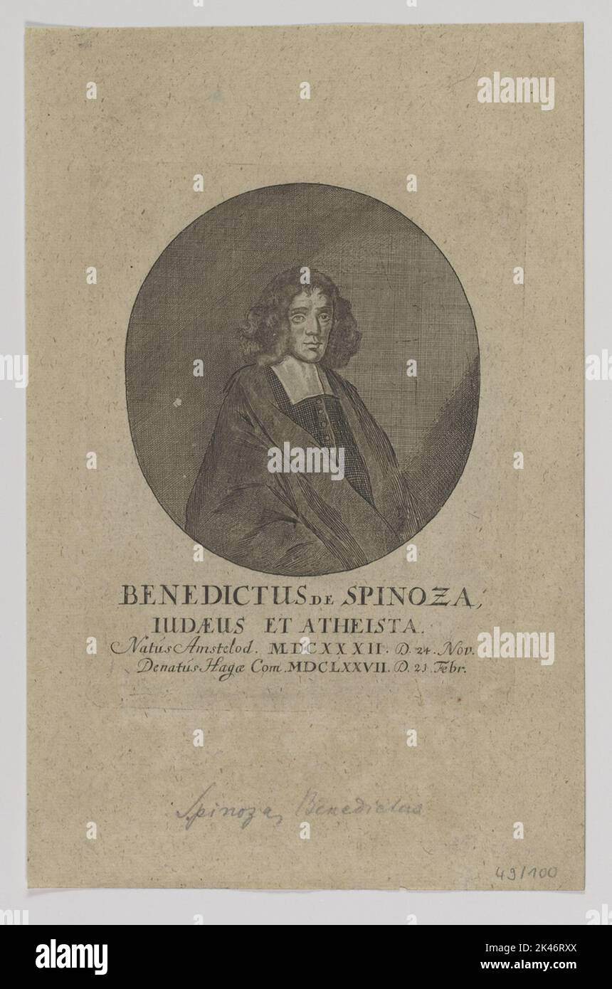 Bildnis des Benedict de Spinoza Stock Photo