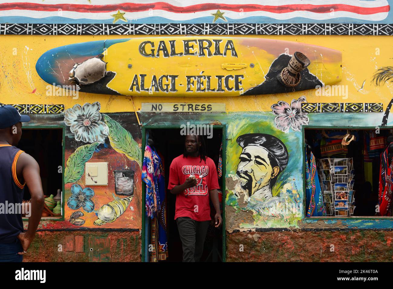 Shop in Santa Maria. Sal island. Cape Verde Stock Photo