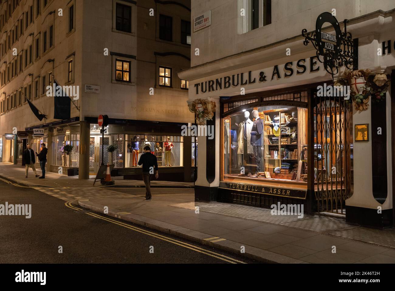 Turnbull & Asser, flagship store on Jermyn Street, King Charles III personal shirtmaker, bespoke shirtmaker established in 1885, London, UK Stock Photo