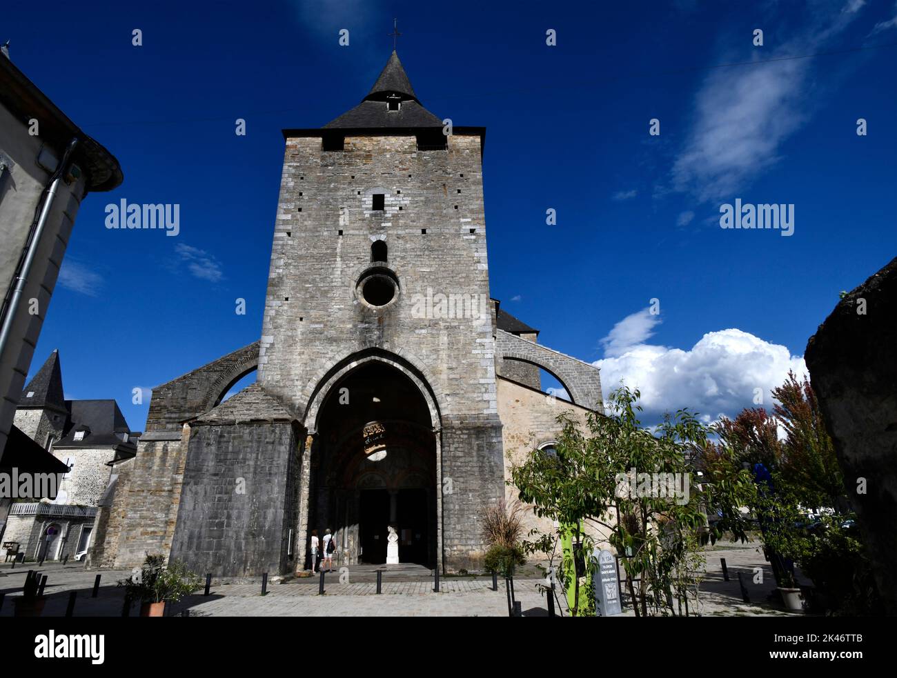 Oleron Ste Marie, the portal, St Marie church France, Pyrenees Atlantiques, Stock Photo