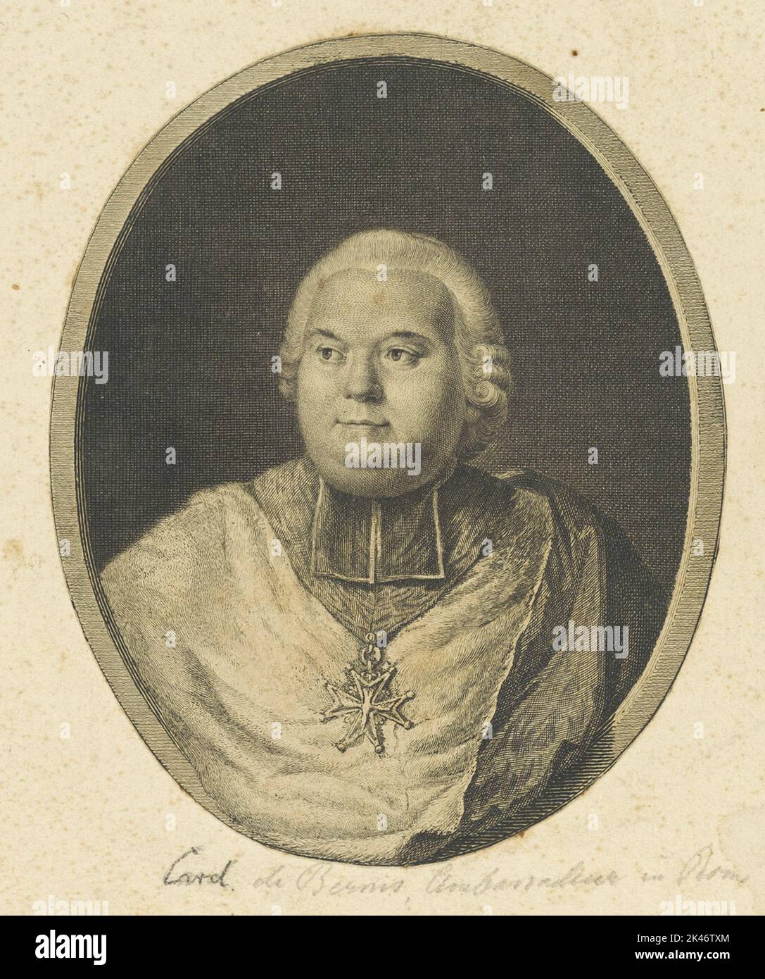 Portrait of the cardinal de Bernis Stock Photo Alamy